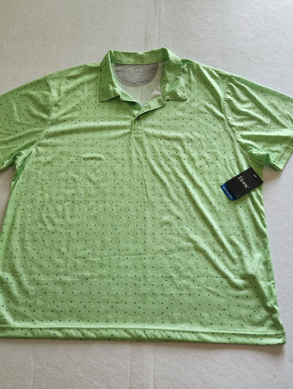 Etonic Men’s Light Green Micro Dot Performance Polo Size XXL